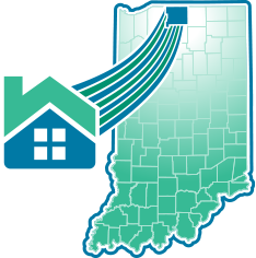 Map showing the location of South Bend in Indiana.